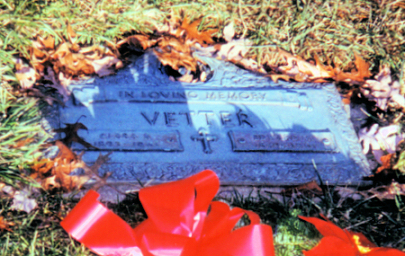Headstone for Edward and Clara Vetter