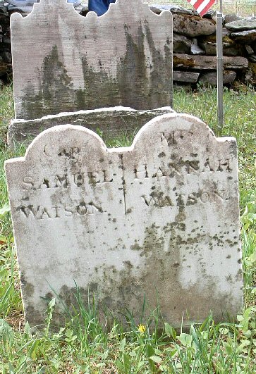 Watson headstone and footstone