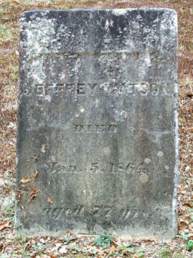 Jeffrey Watson’s headstone at Gallup Cemetery in Sterling, Connecticut