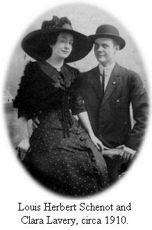 Louis H. Schenot and Clara Lavery, circa 1910 Louis H. Schenot and Clara Lavery
