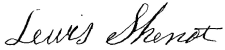 As this example of Louis Shenot’s signature shows, he preferred to anglicize his name. Louis Shenot’s signature