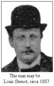 Tintype photo, probably of Louis Shenot, circa 1887 Shenot tintype