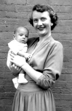 Claire Vetter holding a baby>