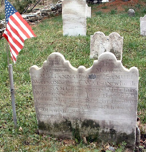 Watson headstone and footstone