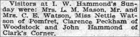 Watsons visiting Irving W. Hammond in Hampton, CT, in 1916 Watsons visiting Irving W. Hammond in Hampton, CT, in 1916