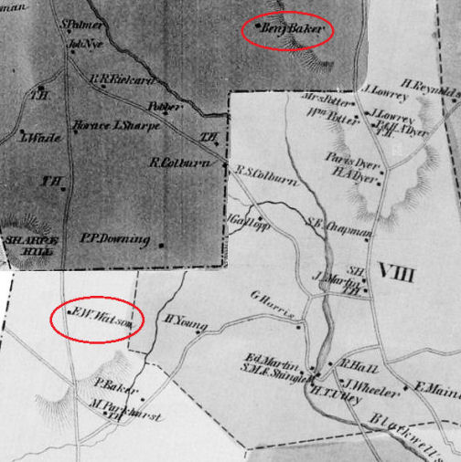 a composite map, circa 1868, of parts of Brooklyn and Pomfret in Windham county, Connecticut a composite map, circa 1868, of parts of Brooklyn and Pomfret in Windham county, Connecticut