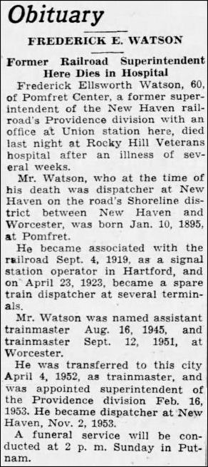Frederick E. Watson’s obituary Frederick E. Watson’s obituary