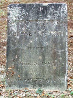 Jeffrey Watson’s headstone at Gallup Cemetery in Sterling, Connecticut Jeffrey Watson’s headstone at Gallup Cemetery in Sterling, Connecticut