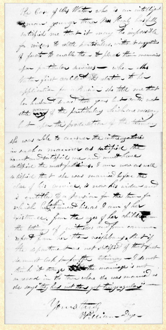 An excerpt from a letter by lawyer William Dyer excerpt from letter of lawyer William Dyer