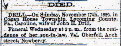 Caroline (Beckman) von Dreele’s obituary Caroline von Dreele's obituary