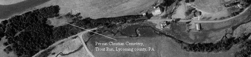 aerial view of Persun Christian Cemetery Persun Christian Cemetery