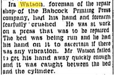 AAAAAAUGH! Ira Watson's hand gets crushed at his workplace